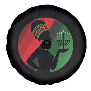 African Woman With Kinara Spare Tire Cover Happy Kwanzaa Cultural Pride Gift TS12 Print Your Wear