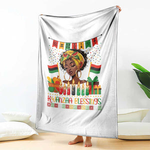 Kwanzaa Blessings African Woman Throw Blanket Umoja Seven Principles Family Gift TS12 Print Your Wear