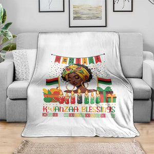 Kwanzaa Blessings African Woman Throw Blanket Umoja Seven Principles Family Gift TS12 Print Your Wear