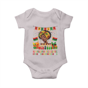 Kwanzaa Blessings African Woman Baby Onesie Umoja Seven Principles Family Gift TS12 Ice Gray Print Your Wear