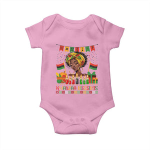 Kwanzaa Blessings African Woman Baby Onesie Umoja Seven Principles Family Gift TS12 Light Pink Print Your Wear