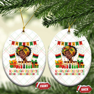 Kwanzaa Blessings African Woman Ceramic Ornament Umoja Seven Principles Family Gift TS12 Print Your Wear
