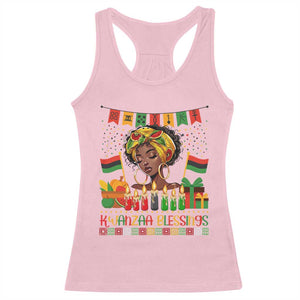 Kwanzaa Blessings African Woman Racerback Tank Top Umoja Seven Principles Family Gift TS12 Light Pink Print Your Wear