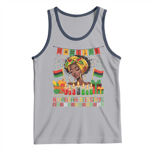 Kwanzaa Blessings African Woman Tank Top Umoja Seven Principles Family Gift TS12 Athletic Heather Navy Print Your Wear