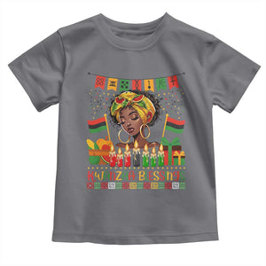 Kwanzaa Blessings African Woman Toddler T Shirt Umoja Seven Principles Family Gift TS12 Charcoal Print Your Wear