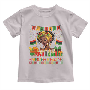 Kwanzaa Blessings African Woman Toddler T Shirt Umoja Seven Principles Family Gift TS12 Ice Gray Print Your Wear