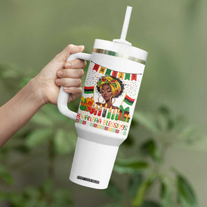 Kwanzaa Blessings African Woman Tumbler With Handle Umoja Seven Principles Family Gift TS12 Print Your Wear