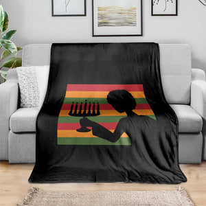 Kwanzaa Umoja Family African Woman Seven Principles Gift Throw Blanket - Print Your Wear