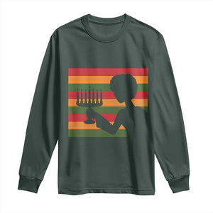 Kwanzaa Umoja Family African Woman Seven Principles Gift Long Sleeve Shirt TS12 Dark Forest Green Print Your Wear