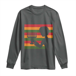 Kwanzaa Umoja Family African Woman Seven Principles Gift Long Sleeve Shirt TS12 Dark Heather Print Your Wear