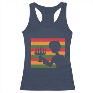 Kwanzaa Umoja Family African Woman Seven Principles Gift Racerback Tank Top TS12 Navy Print Your Wear