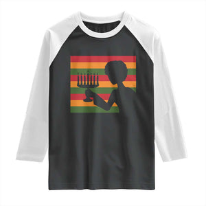 Kwanzaa Umoja Family African Woman Seven Principles Gift Raglan Shirt TS12 Black White Print Your Wear