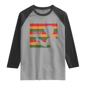 Kwanzaa Umoja Family African Woman Seven Principles Gift Raglan Shirt - Print Your Wear