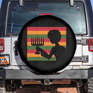 Kwanzaa Umoja Family African Woman Seven Principles Gift Spare Tire Cover TS12 No hole Black Print Your Wear