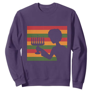 Kwanzaa Umoja Family African Woman Seven Principles Gift Sweatshirt TS12 Purple Print Your Wear