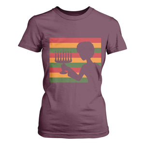 Kwanzaa Umoja Family African Woman Seven Principles Gift T Shirt For Women TS12 Maroon Print Your Wear
