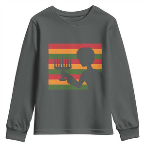 Kwanzaa Umoja Family African Woman Seven Principles Gift Youth Sweatshirt TS12 Dark Heather Print Your Wear
