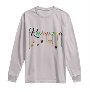 Kwanzaa Long Sleeve Shirt Lights Of Unity Seven Principles Heritage Gift TS12 Ice Gray Print Your Wear