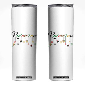Kwanzaa Skinny Tumbler Lights Of Unity Seven Principles Heritage Gift TS12 White Print Your Wear