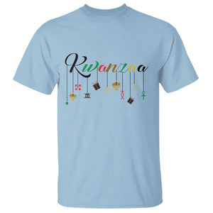 Kwanzaa T Shirt Lights Of Unity Seven Principles Heritage Gift TS12 Light Blue Print Your Wear