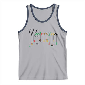 Kwanzaa Tank Top Lights Of Unity Seven Principles Heritage Gift TS12 Athletic Heather Navy Print Your Wear