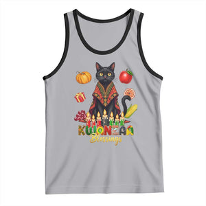 Kwanzaa Blessings Tank Top Funny Cat African Heritage Gift TS12 Athletic Heather Black Print Your Wear