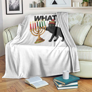 Funny Black Cat Chaos Kwanzaa Kinara Candle Throw Blanket African Heritage Gift TS12 Print Your Wear