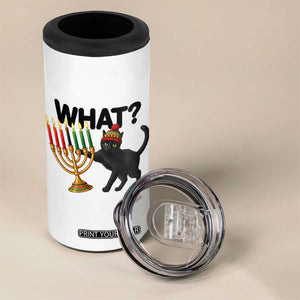 Funny Black Cat Chaos Kwanzaa Kinara Candle 4 in 1 Can Cooler Tumbler African Heritage Gift TS12 Print Your Wear
