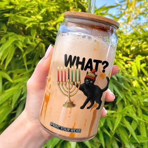 Funny Black Cat Chaos Kwanzaa Kinara Candle Glass Can African Heritage Gift TS12 White Print Your Wear