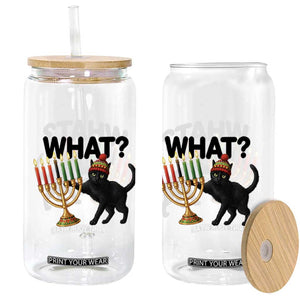 Funny Black Cat Chaos Kwanzaa Kinara Candle Glass Can African Heritage Gift TS12 Print Your Wear