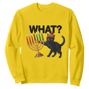 Funny Black Cat Chaos Kwanzaa Kinara Candle Sweatshirt African Heritage Gift TS12 Daisy Print Your Wear