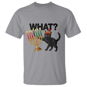 Funny Black Cat Chaos Kwanzaa Kinara Candle T Shirt African Heritage Gift TS12 Sport Gray Print Your Wear