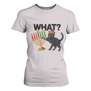 Funny Black Cat Chaos Kwanzaa Kinara Candle T Shirt For Women African Heritage Gift TS12 Ice Gray Print Your Wear
