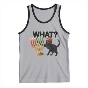 Funny Black Cat Chaos Kwanzaa Kinara Candle Tank Top African Heritage Gift TS12 Athletic Heather Black Print Your Wear