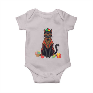 Cute Kwanzaa Cat Dashiki Baby Onesie African Heritage Gift TS12 Ice Gray Print Your Wear