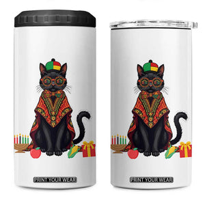 Cute Kwanzaa Cat Dashiki 4 in 1 Can Cooler Tumbler African Heritage Gift TS12 One Size: 16 oz White Print Your Wear