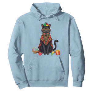 Cute Kwanzaa Cat Dashiki Hoodie African Heritage Gift TS12 Light Blue Print Your Wear