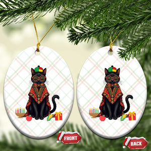 Cute Kwanzaa Cat Dashiki Ceramic Ornament African Heritage Gift TS12 Print Your Wear