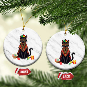 Cute Kwanzaa Cat Dashiki Ceramic Ornament African Heritage Gift TS12 1pc White Marble Print Your Wear