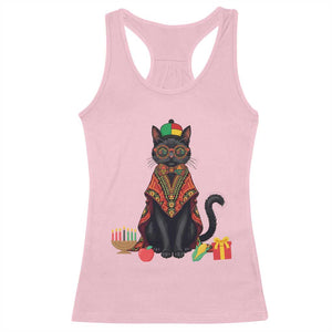Cute Kwanzaa Cat Dashiki Racerback Tank Top African Heritage Gift TS12 Light Pink Print Your Wear