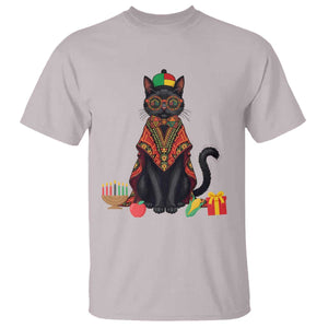 Cute Kwanzaa Cat Dashiki T Shirt African Heritage Gift TS12 Ice Gray Print Your Wear
