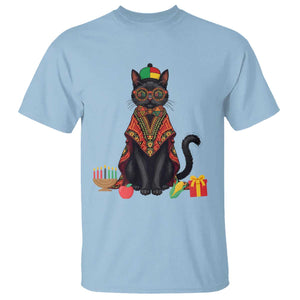 Cute Kwanzaa Cat Dashiki T Shirt African Heritage Gift TS12 Light Blue Print Your Wear