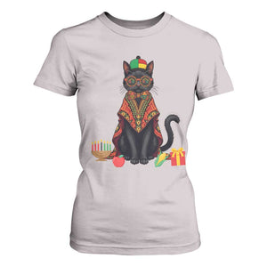Cute Kwanzaa Cat Dashiki T Shirt For Women African Heritage Gift TS12 Ice Gray Print Your Wear