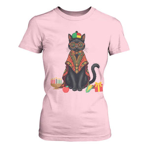 Cute Kwanzaa Cat Dashiki T Shirt For Women African Heritage Gift TS12 Light Pink Print Your Wear