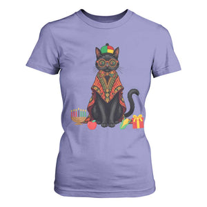 Cute Kwanzaa Cat Dashiki T Shirt For Women African Heritage Gift TS12 Violet Print Your Wear