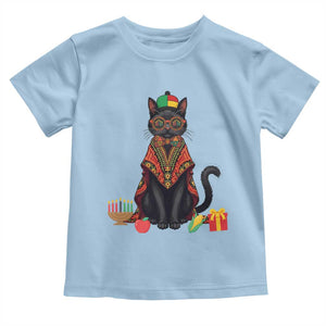 Cute Kwanzaa Cat Dashiki Toddler T Shirt African Heritage Gift TS12 Light Blue Print Your Wear