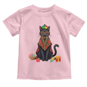 Cute Kwanzaa Cat Dashiki Toddler T Shirt African Heritage Gift TS12 Light Pink Print Your Wear