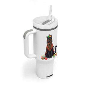 Cute Kwanzaa Cat Dashiki Tumbler With Handle African Heritage Gift TS12 Print Your Wear