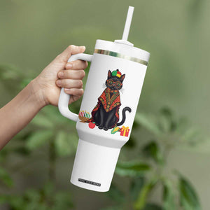 Cute Kwanzaa Cat Dashiki Tumbler With Handle African Heritage Gift TS12 Print Your Wear