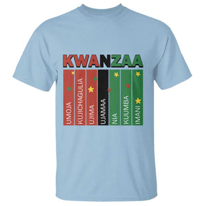 Light Of Kwanzaa T Shirt Nguzo Saba African Heritage Gift TS12 Light Blue Print Your Wear